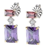 Orecchini Amen Donna Cocktail in Argento Zircone ECK2REBVIBRZ - ECK2REBVIBRZ